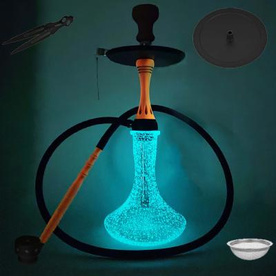 China Hot Selling Eco-friendly Custom Deep Colored Hookah Set Tripod Glass Style Shisha Acrylic Hookah With Tray for sale