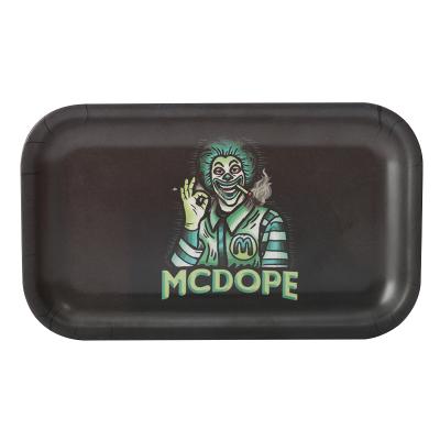 China Large Stock Rolling Tray Tobacco Metal Rolling Tray With Lid Ready To Ship For Christmas 18*14CM/27*16CM/34*27CM for sale