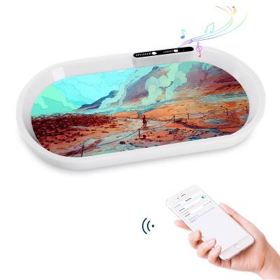 China Custom Made Lightweight Rolling Tray Eco-Friendly With Speaker Led Rolling Tray Tobacco Accessories Hot Selling New Herb Tobacco Smoking JL-026Z for sale