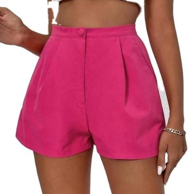 China Wholesale Anti-Wrinkle Ladies Clothes Casual Women's Shorts Solid Wide Leg High Waist for sale