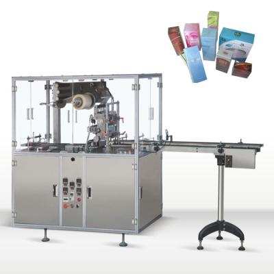 China Automatic food perfume box pe cling film machine game card cellophane wrapping machine for sale