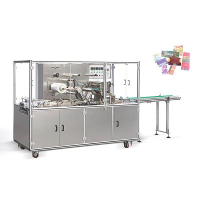 China Newest Fully Automatic Food Chewing Gum Box Wrapping Transparent Film Wrap Machine For Package for sale