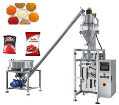 China PLC date printing coffee bag milk curry wheat flour powder machine automatic weighting spicy package and electricity box for sale