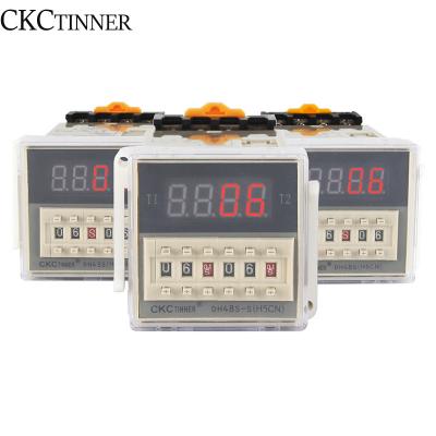 China Digital LED Timer Relay Switch DH48S-S 0.1S-99H Socket Base AC/DC 12V 24V 36V 110V 220V 380V Sealed Programmable Repeat Cycle Timer for sale