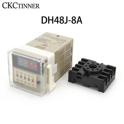 China DH48J-8A Digital Meters Sealed Electronic Preset Acyclic Display Counters 1-999900 Relay 8P With DC12V/24V/36V Low AC110V/220V/380V for sale