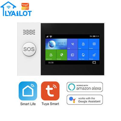 China Wireless Burglar Alarm Security System Home/Shop/Warehouse Smart Home Smoke Fire GSM Wifi Tuya Touch Screen TFT Manufacturer Factory for sale