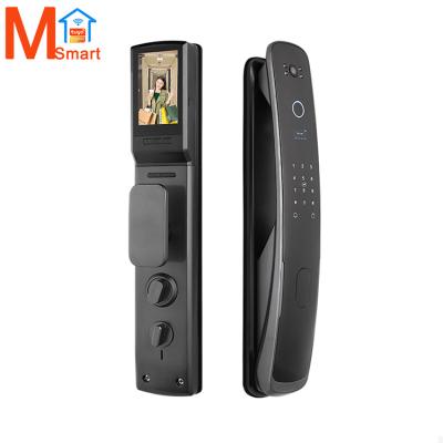 China Indoor WiFi Fingerprint Password RFID Card App Full Automatic Smart Lock Wireless Digital Door Lock With Camera for sale