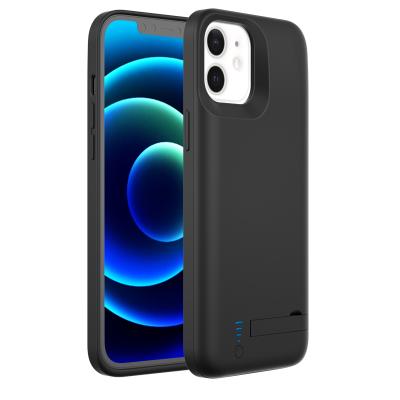 China Unique Cell Phone Charger Power Bank 2020 Charger Case For iPhone 12 TPU+PC Material Black Portable Power Case For iPhone 12 pro 5000mAh for sale