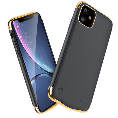 China Wireless Charging Extended Battery Holder Case Pack Power Bank Battery Phone Charging Cases for iphone 11 apple phone 6.1inch for sale