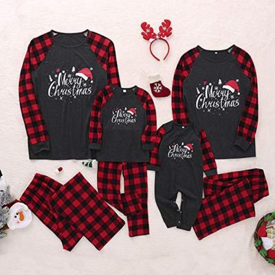 China High Quality QUICK DRY Family Matching Outfits Lattice Pants Kids Christmas Pajamas Kids Sleepwear Family Christmas Set for sale