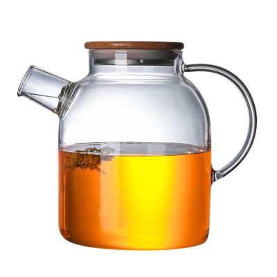 China Viable Pour Water Coffee Modern Thermal Clear Tea Kettle 1600ml Personal Glass Kettle for sale