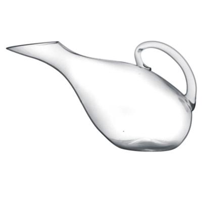 China Handmade Crystal Wholesale Swan Shaped Glass Wine Decanter Classic Style Clear Glass Decanter for sale