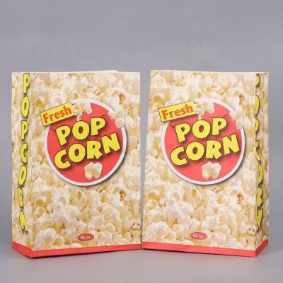 China Wholesale Custom Recyclable Recyclable Logo Pop Corn Packing Paper Bag for sale