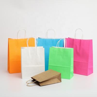 China Wholesale Recyclable Biodegradable Custom Logo Sugar Cane Take Away Kraft Paper Shopping Bag With Handle for sale