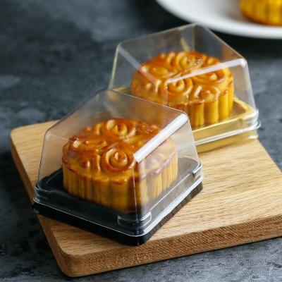 China Disposable hot sale food grade cake box gift container clear plastic dessert box for sale