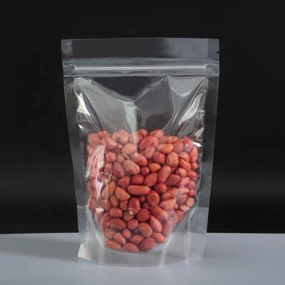 China Factory Wholesale Degradable Disposable Nut Packaging Food Snacks Stand Up Self Seal Plastic Bag for sale