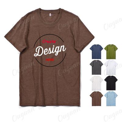 China Anti-wrinkle Oem Wholesale Blank Plain 100% Cotton Tshirts Unisex Tee Shirt Custom Printing With Logo Design Sublimation Men's T-shirt for sale