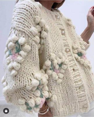 China 2020 Anti-wrinkle high quality factory OEM sweater custom oversized hand knitted cardigan for women for sale