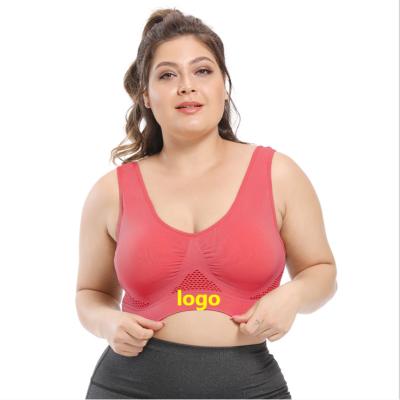 China Women Top Fitness Breathable Quick Dry Yoga Running Sleeveless Sportswear Underwear Wholesale High Quality Material Plus Size Sports Bra for sale