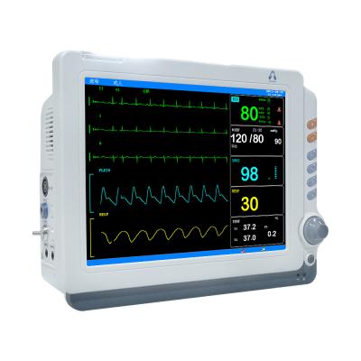 China Six Parameters New Arrival 5 Para Multiparameter 12.1Inch Patient Monitor Hospital CCU Portable Patient Monitors With Printer for sale