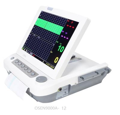 China Hospital 12.1 inch tft color fold fold screen portable ctg machine monitor fetal optional wireless ctg machine for sale