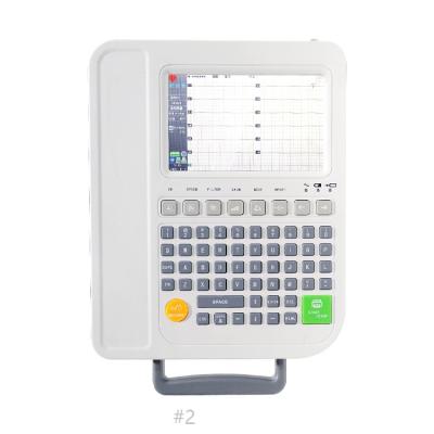 China Portable Plastic 12 Lead Electronic Ecg Machine 12 Channel Electrocardiograph ekg Digital Electronic Ecg Machine for sale