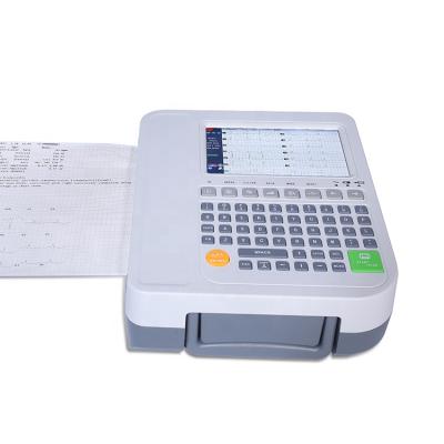 China Plastic 12 Channel 12 Lead ECG Machine Portable Electrocardiograph for sale