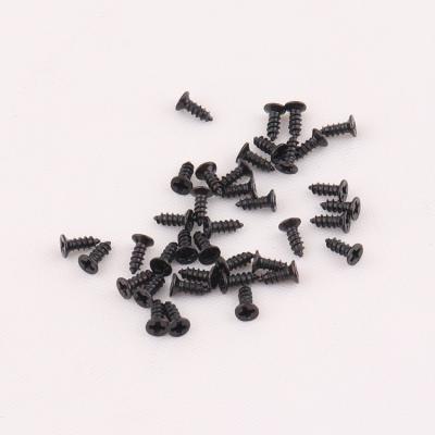 China Cheap Price Flat Black 6mm Small Metal Screws For Box Hardware Accessories for sale