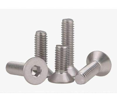 China Hot Sales Factory Stainless Steel Plug Bolt Screws Hex Screw Head Screw Flat Head Socket 304 Stainless Steel Hex Bolt Countersunk NC; GUA for sale