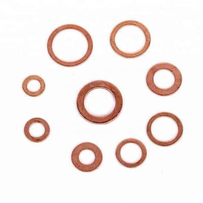 China Crush Copper 200pcs Assorted Seal Copper Gasket Set Ring Seal Kit Box Flat 9 Sizes for sale