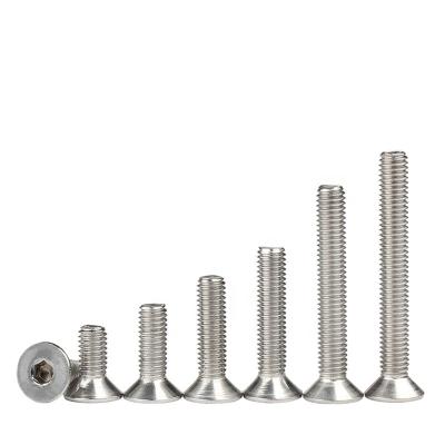 China New Design Good Quality Flat Furniture Screws 304 Stainless Steel Flat Head Countersunk Bolt Screw for sale