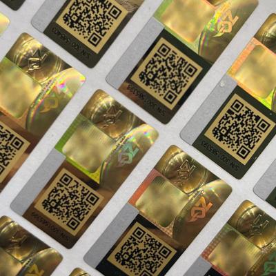 China Custom Security Anti Counterfeit Anti Counterfeit QR Code Holographic Sticker for sale