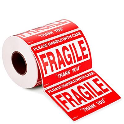 China Heat Sensitive In Stock Handle With Care Stickers Fragile Label Warning Fragile Labels for sale