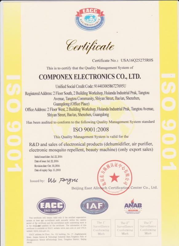 ISO - Componex  Electronics  Co.,Ltd