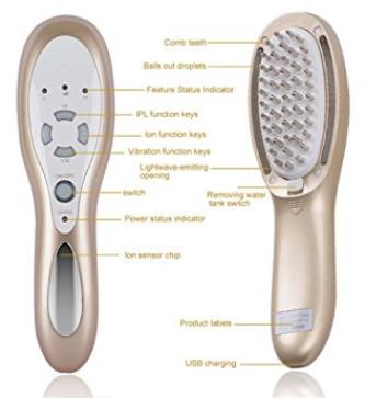 China Electric Hair Care Power Grow Comb Massager , Electric Hair Brush For Hair Loss for sale