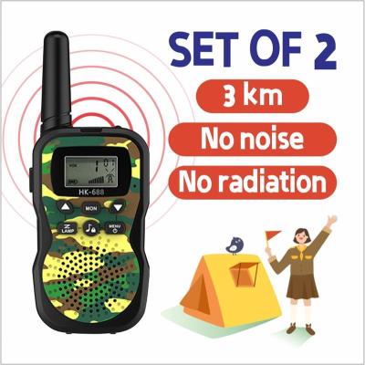 China No Noise Camouflage Walkie Talkie Long Range 3km Outdoor Two Way Radio High Quality Flashlight For Birthday Gift Children Walkie Talkie for sale