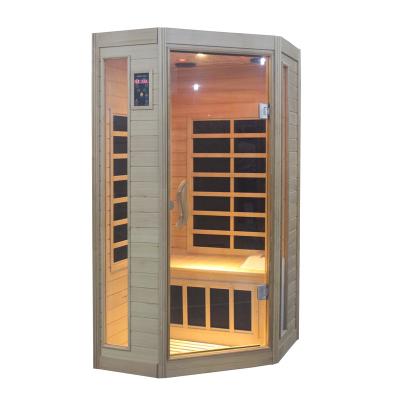 China Indoor Infrared Sauna Steam Computer Control Panel Barrel Far Infrared Traditional Sauna Rooms 1 Person for sale