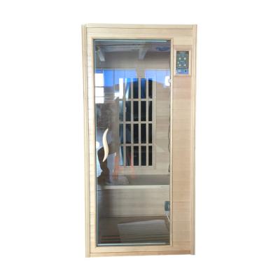 China Computer Control Panel 2 Person Hemlock All Carbon Heaters Far Infrared Dry Sauna for sale