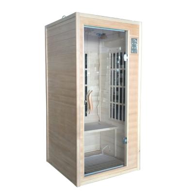 China Computer Control Panel 1person Spa Mini Sauna Infrared Dry Sauna Home Personal Sauna Room for sale