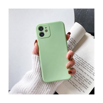 China Shockproof Fashion Mixed Colors Square Shape Hard Protective Matte TPU Handphone Case For iPhone 13 Pro 12 11 Max XR XS X 87 6 Plus for sale