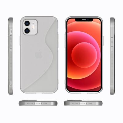 China Manufacturer Shockproof Stock Back Cover Frosted S Line Funda De Telefono Gel Silicon Case For iPhone 13 pro 12 11 Max XS XR X 8 7 6 plus for sale