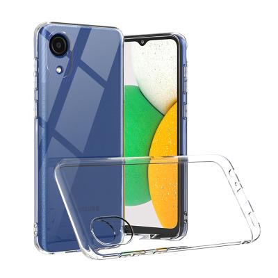 China OEM New Model Acceptbale Transparent Shockproof Phone Case 2.0mm Silicone TPU Shockproof Soft Rubber Skin Case Cover For Samsung A03 Core for sale