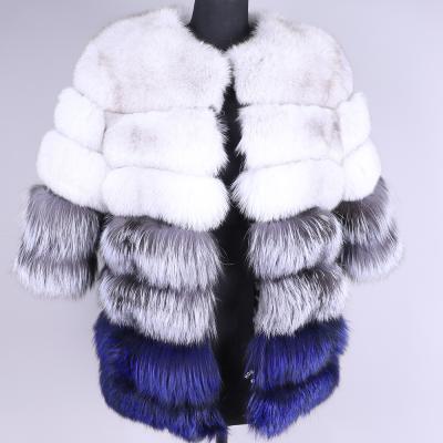 China Free Shipping Women X Custom Made X Anti-wrinkle Winter Fox Fur Jacket Real Fur Coat New Long Fur Coats for sale