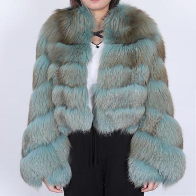 China free shipping Anti-wrinkle real fur winter coated ladies luxury high quality natural real bubble fox fur coat for sale