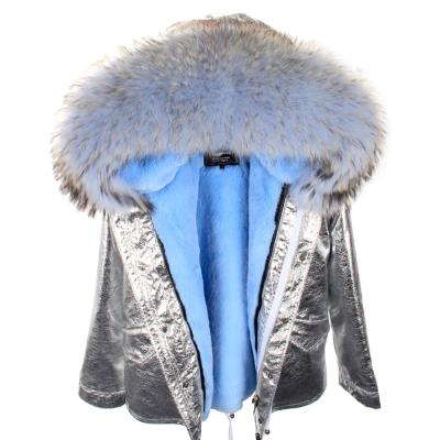 China Winter Parkas Women Jacket Women Artificial Fur Short Collar Hooded Anti-wrinkle Fur Coat Coat for sale