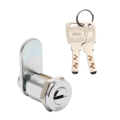 China Cabinet High Security JK531 Metal Cabinet Closet Cam Lock Brass Cylinder Cam for sale