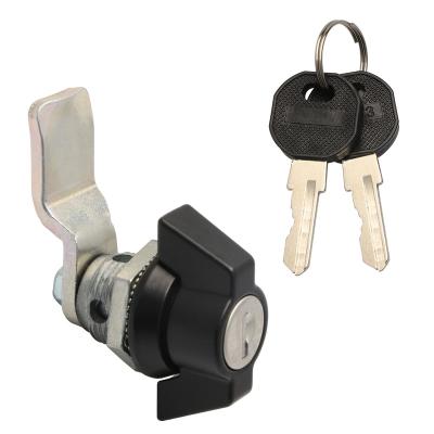 China Super Durable Electricity Meter Box Quarter Turn Cam Latch Sandwich Panel Cabinet Lock Zinc Alloy Black JK615 Cam Lock for sale