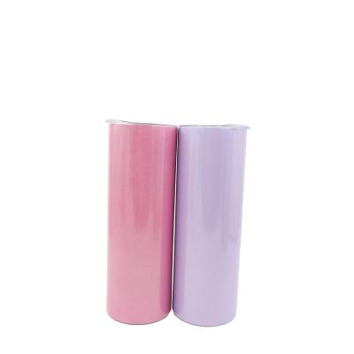 China USA 20oz Lean Sublimation Straight Insulated Coffee Mug Glitter High Quality Lean Insulated Tumbler for sale