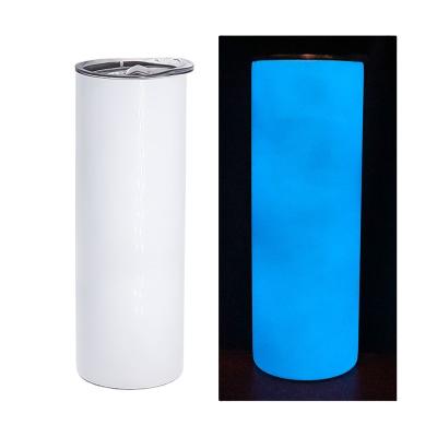 China Viable Fast Delivery 20oz Glow In Dark Color Changing Lean Stainless Steel Vacuum Sublimation Tumbler for sale