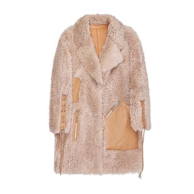 China Reversible 2021 sells real lamb than wholesale fur teddy coat fur leather jacket can custom made winter long coat for sale